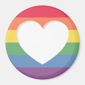 Pride rainbow flag themed magnet 