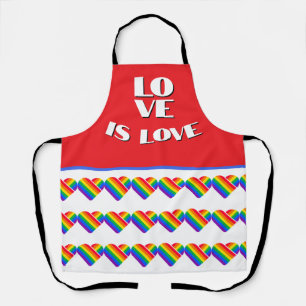 Pride Rainbow Heart  Apron