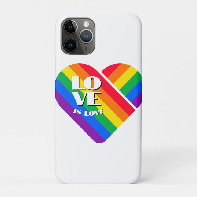 Pride Rainbow Heart  Case-Mate iPhone Case (Back)