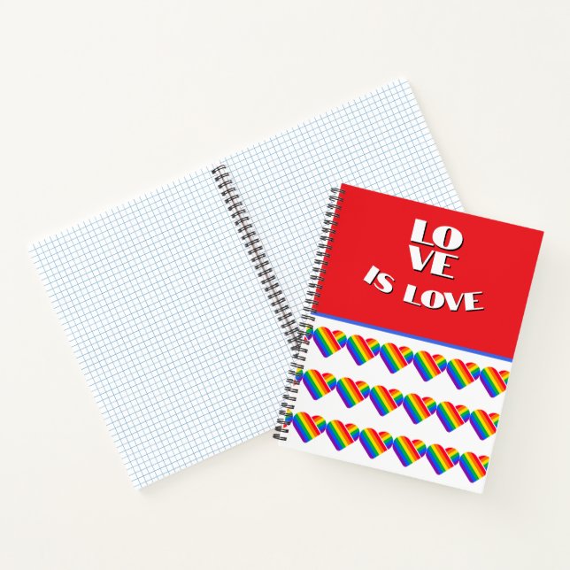 Pride Rainbow Heart  Notebook (Inside)
