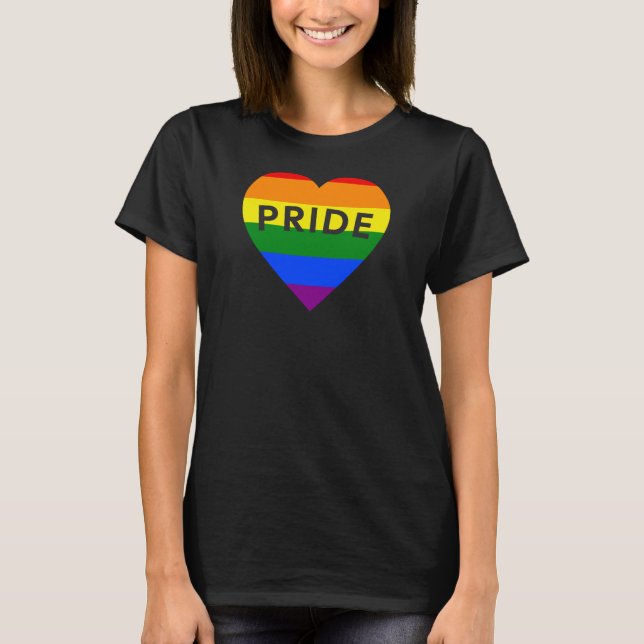 Pride Rainbow Heart T-Shirt (Front)