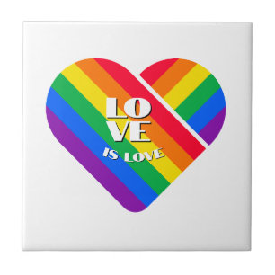 Pride Rainbow Heart Tile
