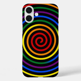 Pride Rainbow Hypnotized iPhone 16 Plus Case