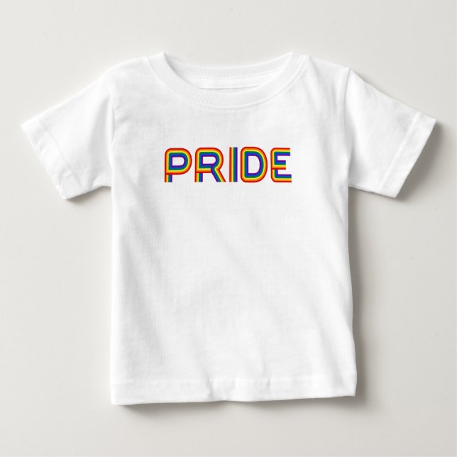 Pride | Rainbow Letters Baby T-Shirt (Front)