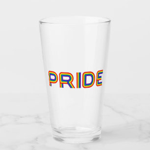 Pride Rainbow Letters Glass