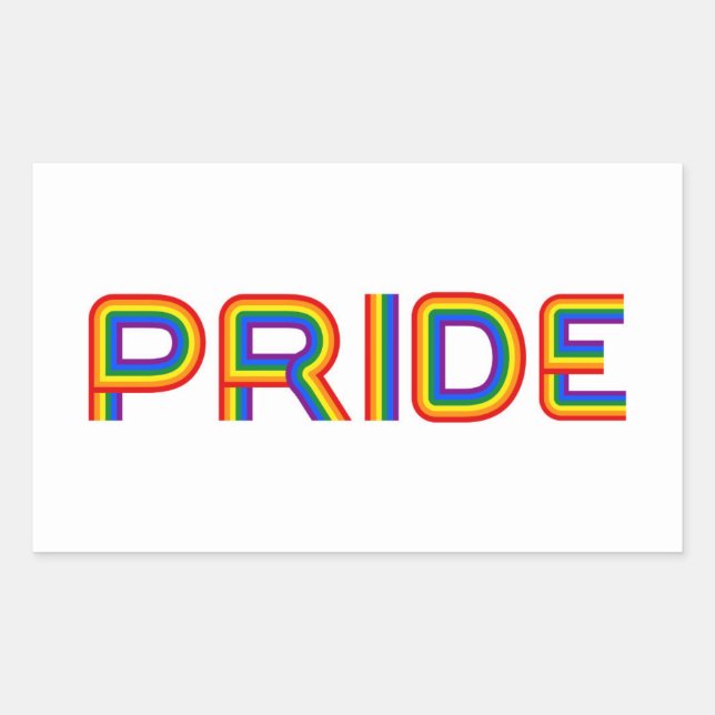 Pride | Rainbow Letters Sticker (Front)