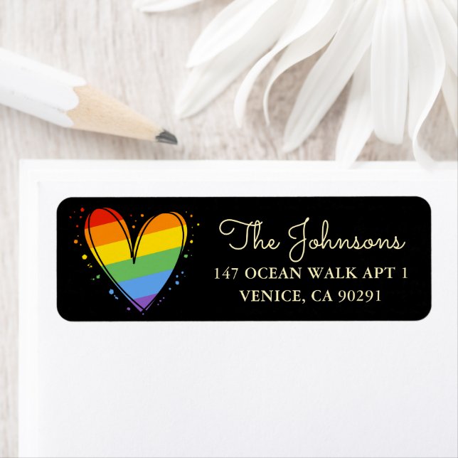 Pride Rainbow LGBTQ Heart Wedding (Insitu)