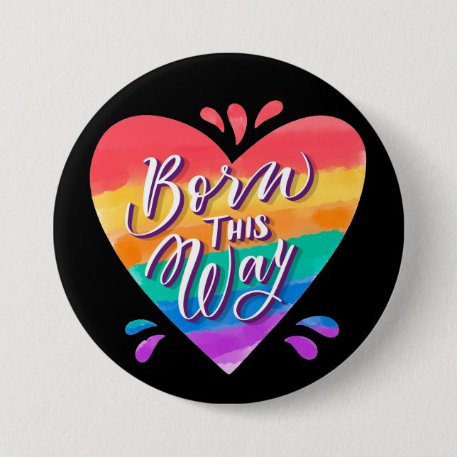 Pride Rainbow Love Button (Front)