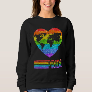 Pride Rainbow Love Earth World Lesbian Gay Men Wom Sweatshirt