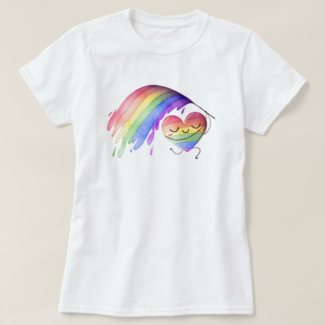 Pride Rainbow Love T-Shirt (Design Front)