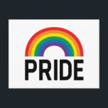 Pride Rainbow Postcard<br><div class="desc">This design features the word pride under a colourful rainbow.</div>