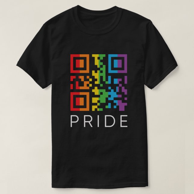 Pride Rainbow QR Code LGBTQIA+ T-shirt (Design devant)