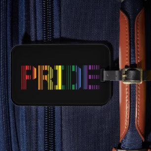 Pride Rainbow Scan LGBTQ Typography  Luggage Tag
