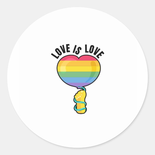 Pride rainbow sticker (round) (Front)