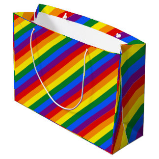 Pride Rainbow Stripes Large Gift Bag