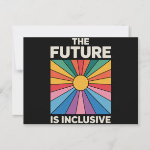 Pride Rainbow The Future is Inclusive LGBTQ  Postcard