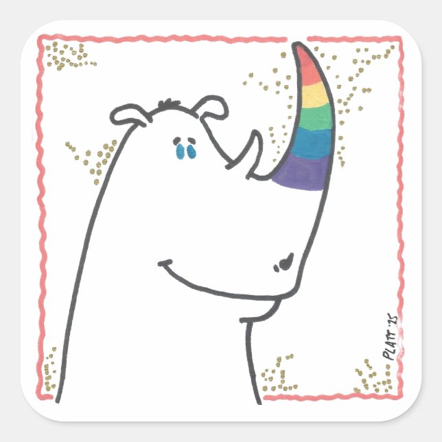 Pride Rhino sticker (Devant)