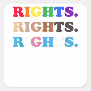 Pride Rights LGBT LGBT Gay transgender pride  Copy Square Sticker