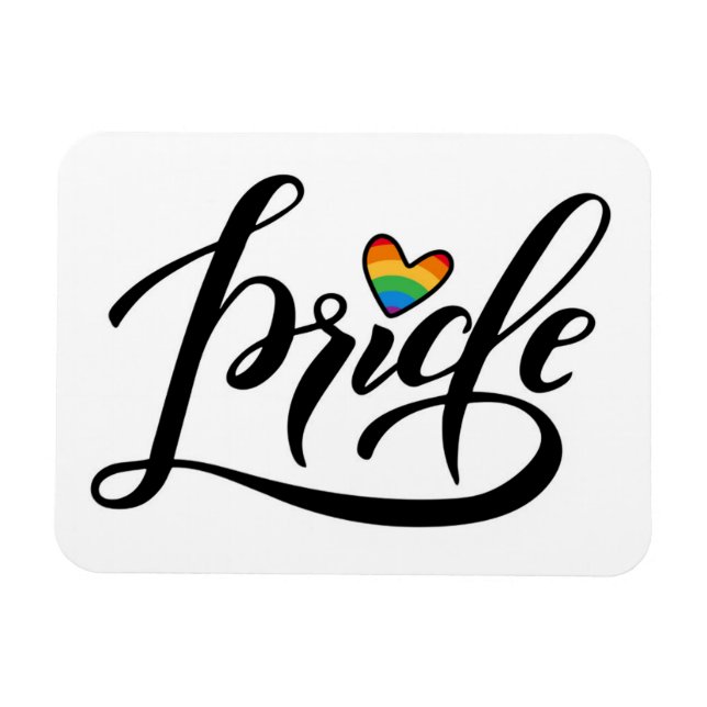 Pride Script Heart Magnet (Horizontal)