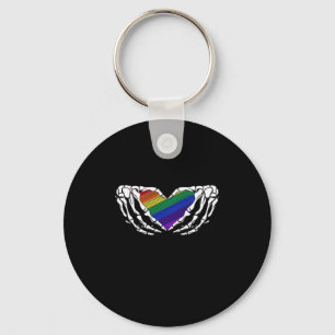 Pride - Skeleton Hands Holding Heart Classic Keychain