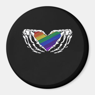 Pride - Skeleton Hands Holding Heart Classic Magnet