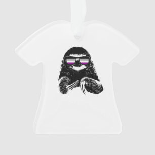 Pride Sloth Asexual Flag Sunglasses Ornament