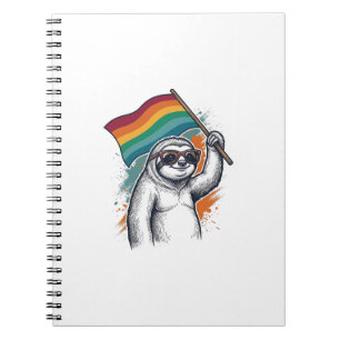 Pride Sloth Vintage Engraving T-Shirt Design_1 Notebook