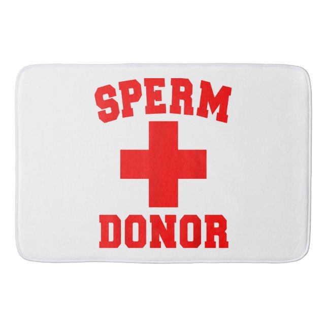 PRIDE SPERM DONOR DISPENSER FUNNY HALLOWEEN COSTUM BATH MAT (Front)