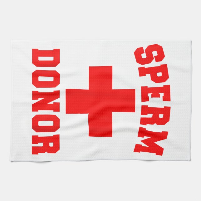 PRIDE SPERM DONOR DISPENSER FUNNY HALLOWEEN COSTUM KITCHEN TOWEL (Horizontal)