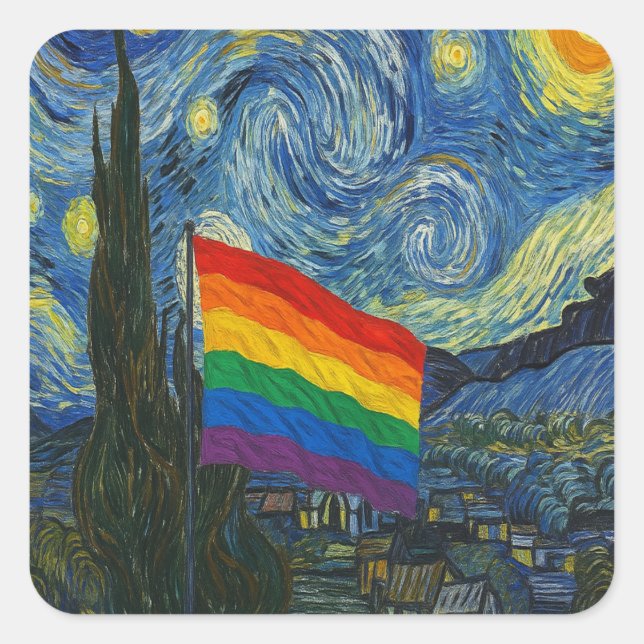 Pride Starry Night Sticker (Front)