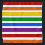 Pride Strips Bandana<br><div class="desc">Bright Rainbow Coloured Bandana</div>