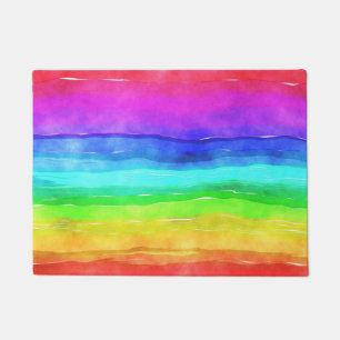 Pride symbol flag giving a discrimination lifesty doormat