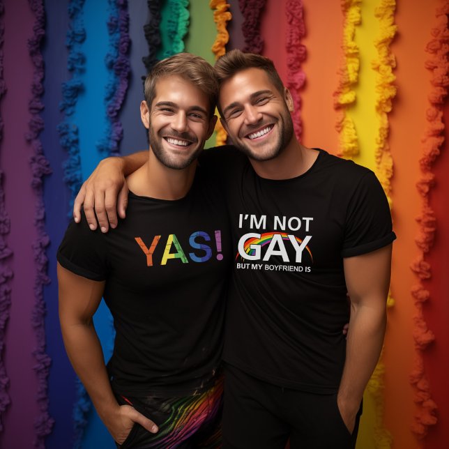 Pride t-shirt, funny pride tee, boyfriend gay tee (Creator Uploaded)