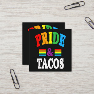 Pride Tacos Lgbt Square Business Card