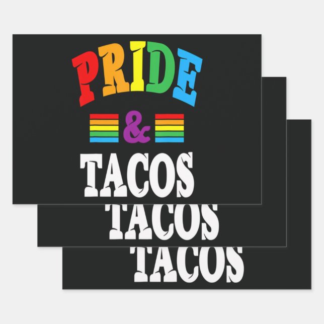 Pride Tacos Lgbt Wrapping Paper Sheet (Set)