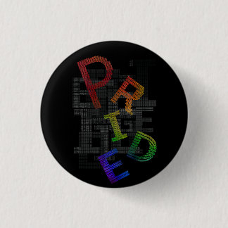 Pride - Text Sticker 1 Inch Round Button