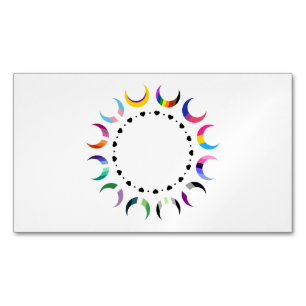 Pride Time Crescent Moon Design Magnetic Business Card