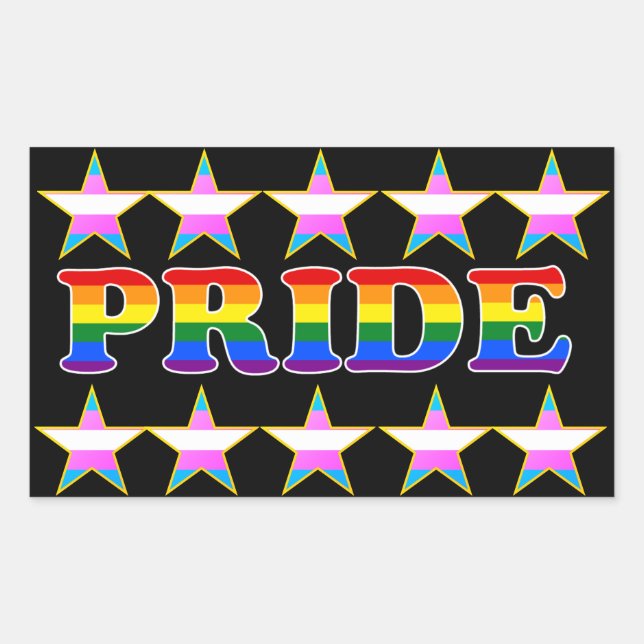 PRIDE Trans Pride Stars Sticker (Front)