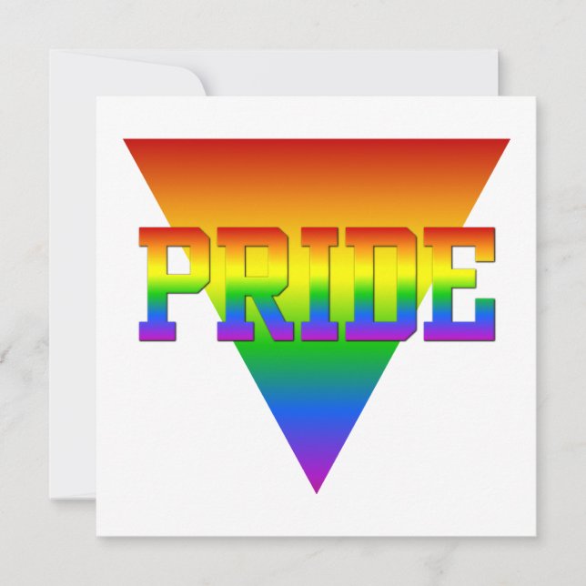 Pride Triangle invitation, customize Invitation (Front)