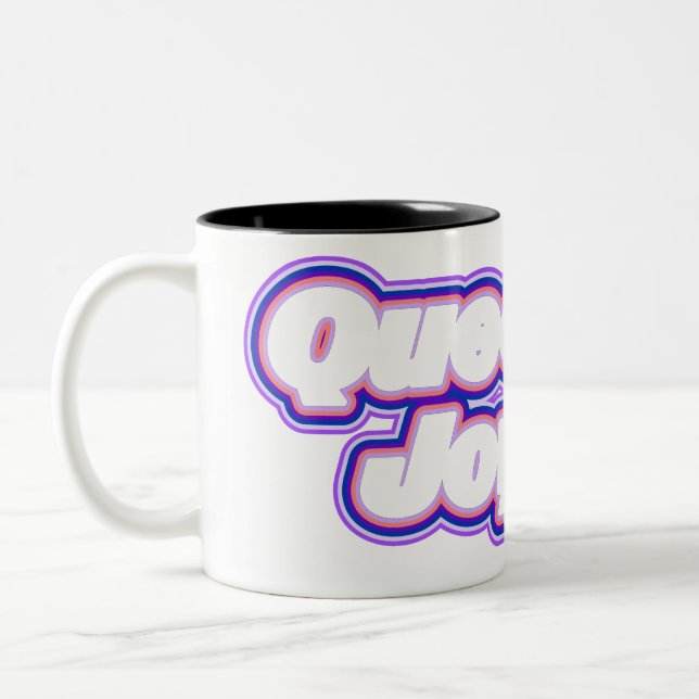 Pride Typography Art Two-Tone Coffee Mug (Left)