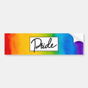 Pride Watercolor Style Bumper Sticker