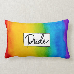 Pride Watercolor Style Lumbar Pillow