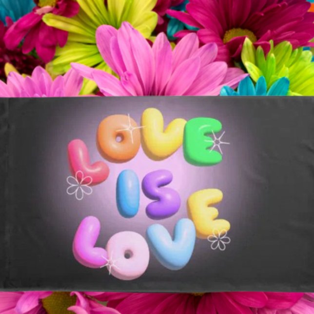 Prideful Comfort: Love is Love 3D Rainbow King  Pillowcase (Creator Uploaded)