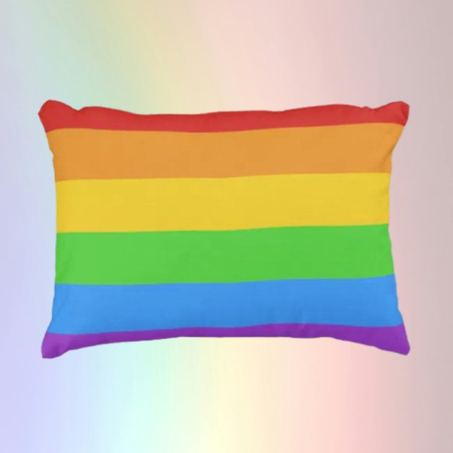 Prideful Comfort: Rainbow Flag Accent Pillow (Creator Uploaded)