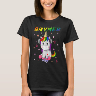 Prideful Gaymer Gaming with Rainbow Magic T-Shirt