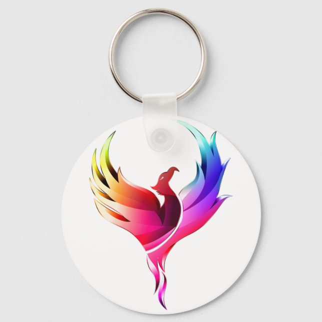 Prideful Phoenix Keychain (Front)