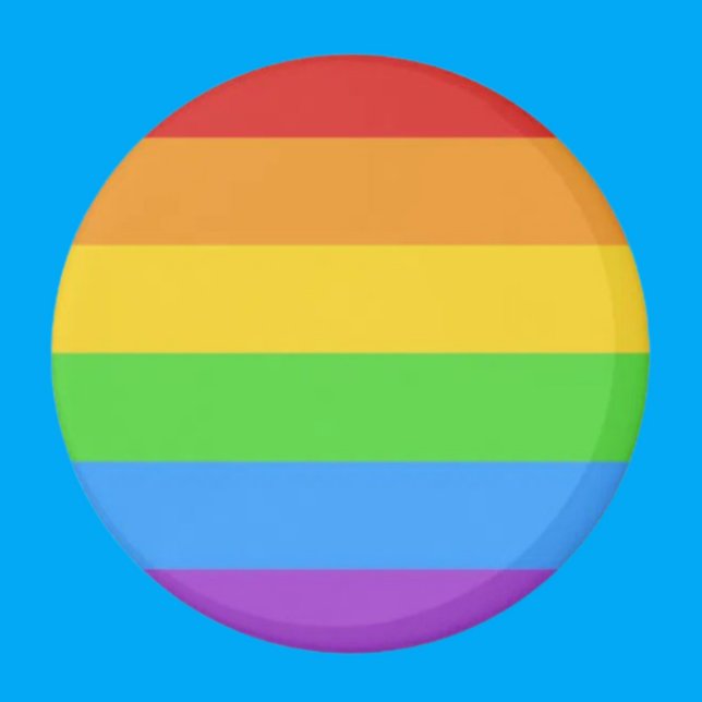 PridePulse: Rainbow Pride Button Magnet (Creator Uploaded)
