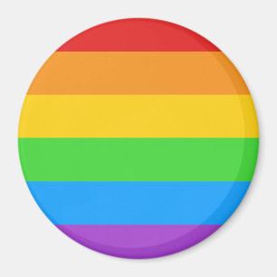 PridePulse: Rainbow Pride Button Magnet