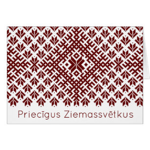 Priecigus Ziemassvetkus Design traditionnel letton