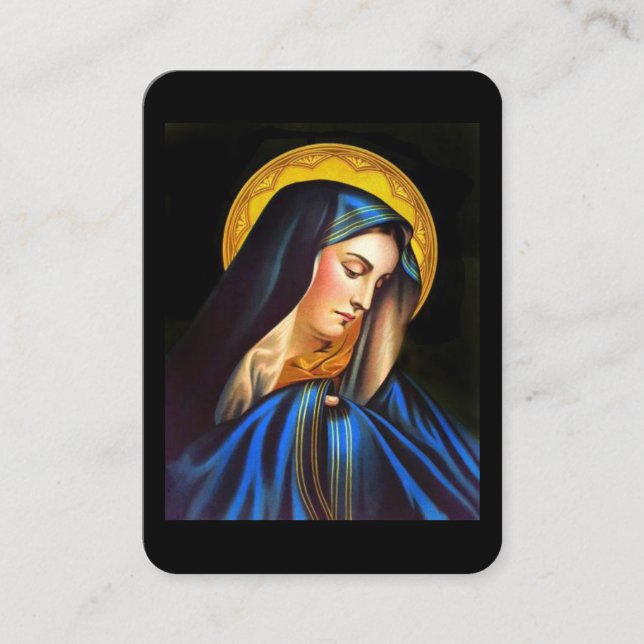 Prière à Marie pour une joyeuse carte de prière de (Devant)
